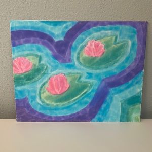 “Lilly pads”. canvas panel 8”x10”